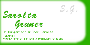 sarolta gruner business card